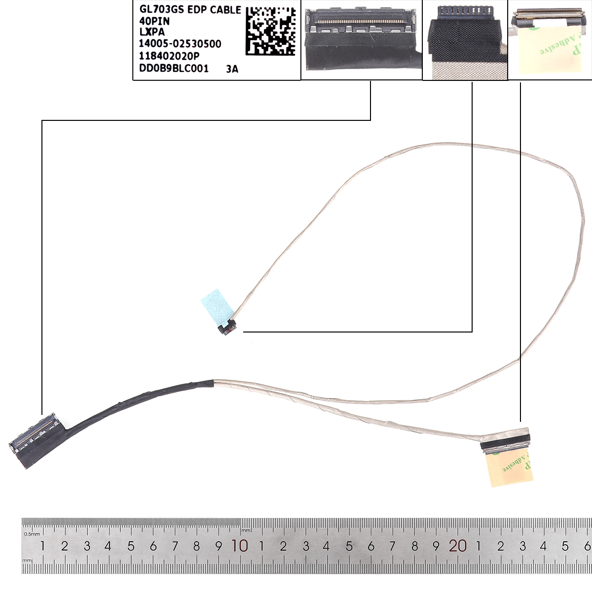Picture of New LCD Display Screen Cable Replacement  For ASUS ROG GL703 GL703G GL703GS，40PIN.